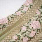 octavia Tulle Panel Floral Midi Dress in green Avalabel