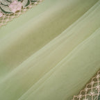 octavia Tulle Panel Floral Midi Dress in green Avalabel