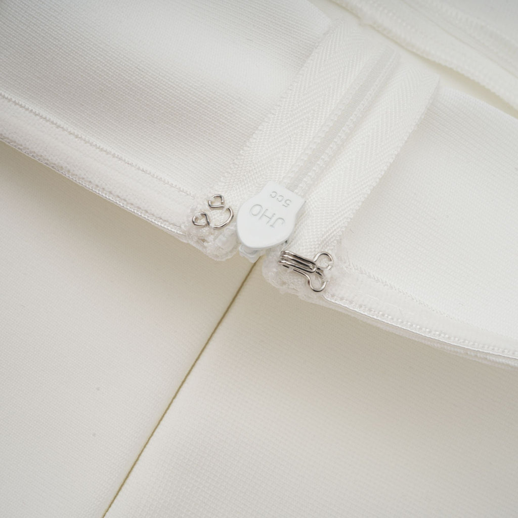 Nathalie White Tulle-Panelling Maxi Dress Avalabel