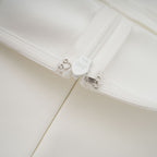 Nathalie White Tulle-Panelling Maxi Dress Avalabel