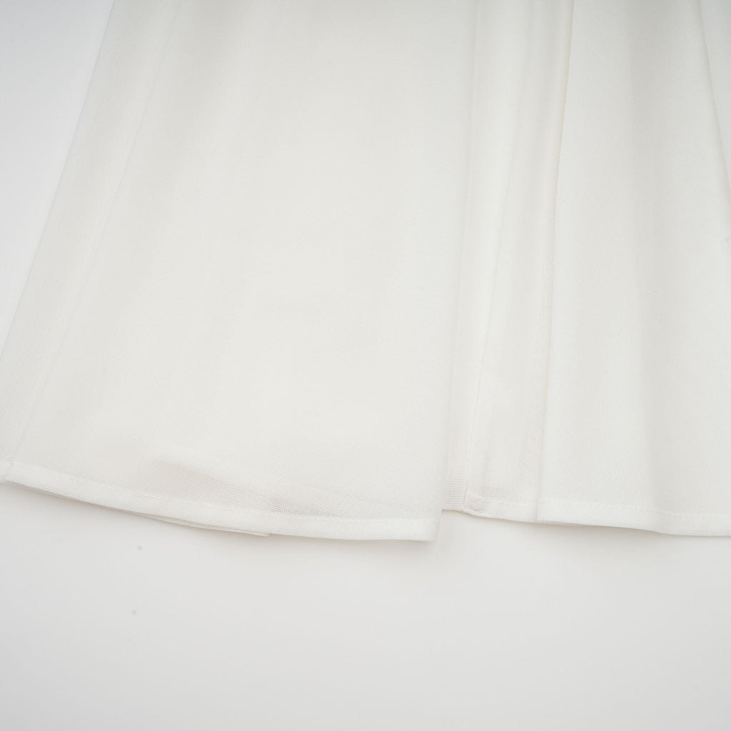 Nathalie White Tulle-Panelling Maxi Dress Avalabel
