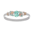 Ardelle Green Crystal Embellished Sterling Silver Ring Avalabel