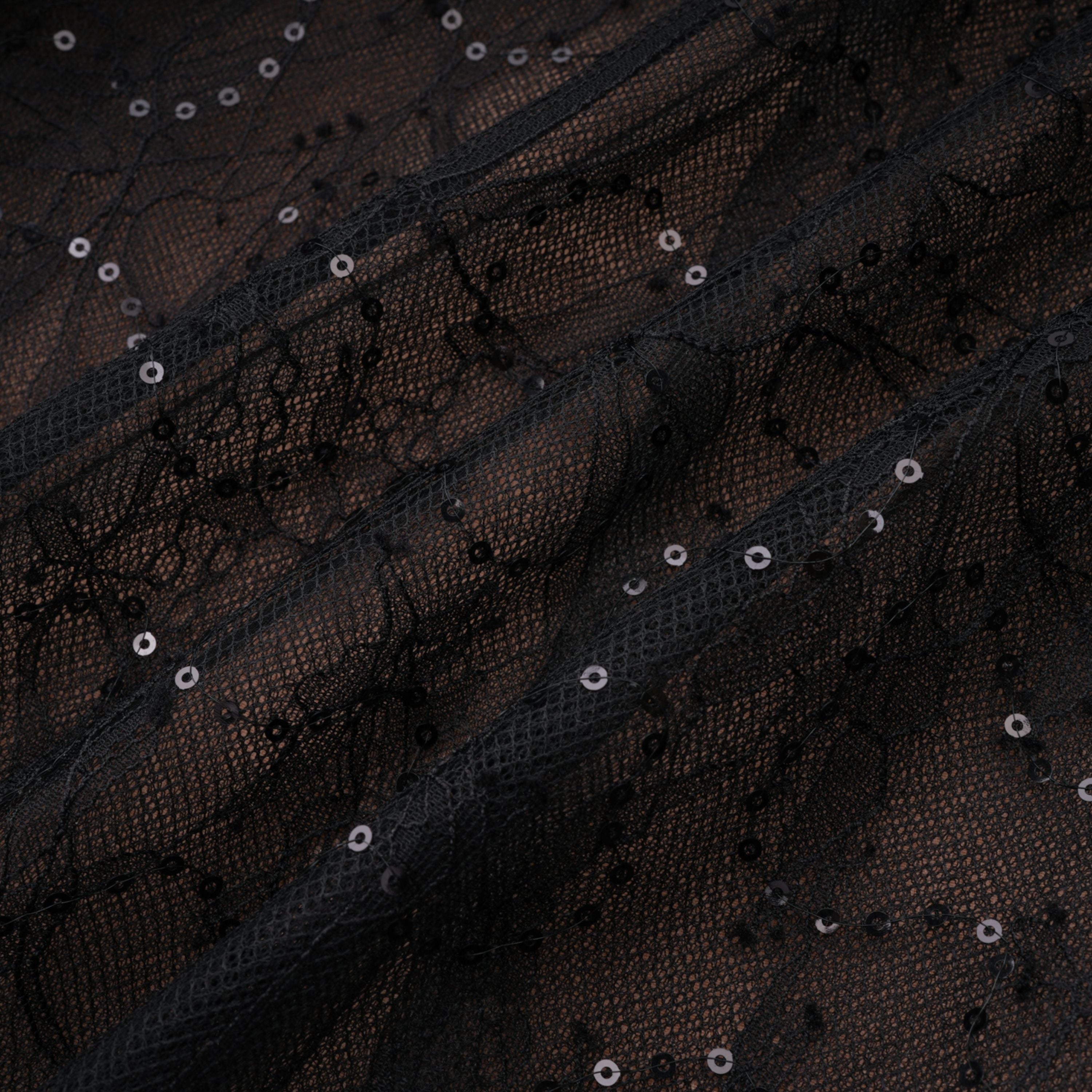 Black Sheer Lace High Neck Long Sleeve Tulle Mini Dress poava