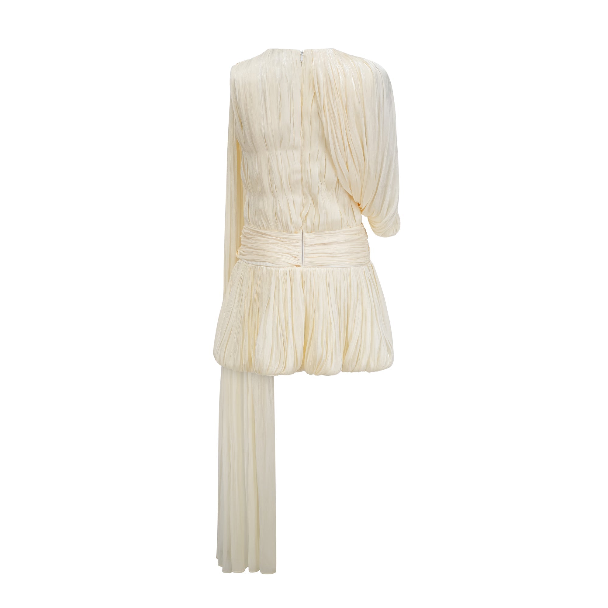 Cyrielle Pleated Mini Dress with Ribbon Design Accent Avalabel