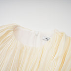 Cyrielle Pleated Mini Dress with Ribbon Design Accent Avalabel