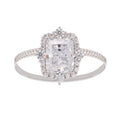 Émilienne Sterling Silver Rectangular Zircon Gemstone Ring Avalabel