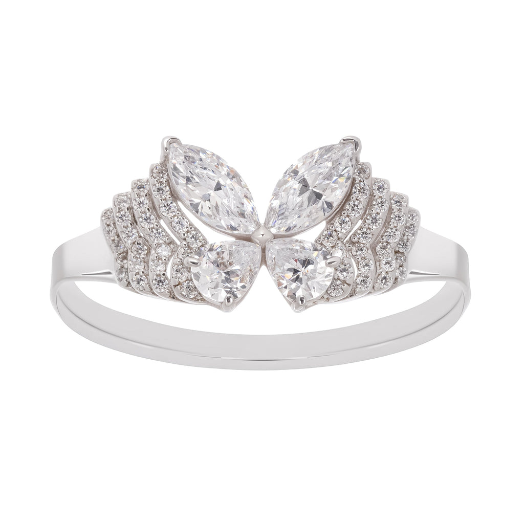 Zélie Sterling Silver Butterfly Shaped Gemstone Ring Avalabel
