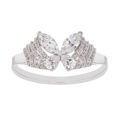 Zélie Sterling Silver Butterfly Shaped Gemstone Ring Avalabel