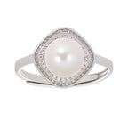 Hortense Sterling Silver Pearl Adjustable Ring Avalabel