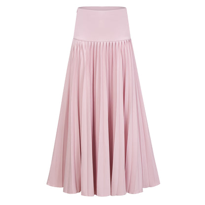 Cape Bow Pearl Corset Pleated Maxi Dress poava