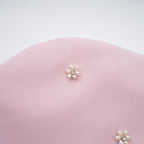 Cape Bow Pearl Corset Pleated Maxi Dress poava