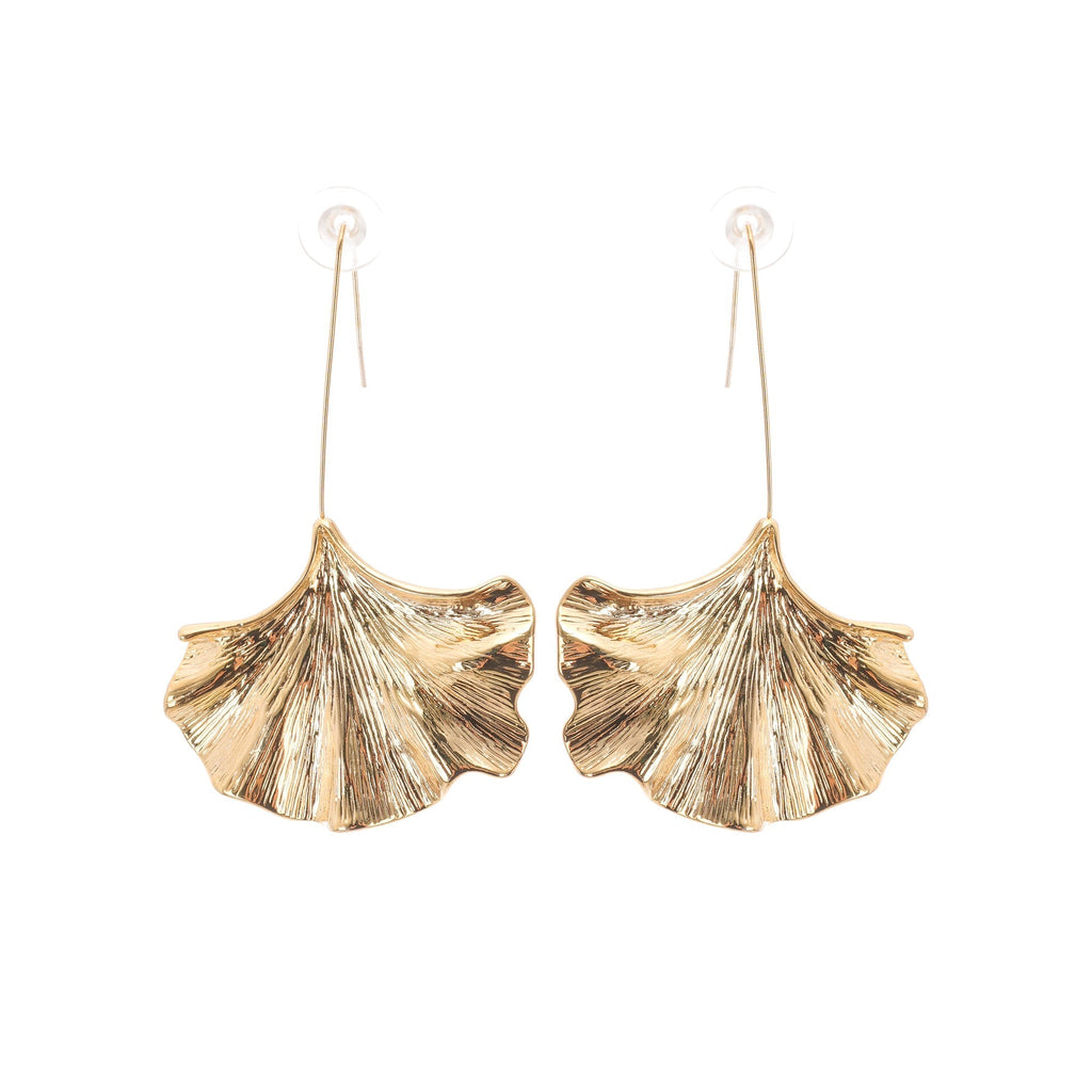 Juliet Gold Ginkgo Drop Earrings Avalabel