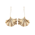 Juliet Gold Ginkgo Drop Earrings Avalabel