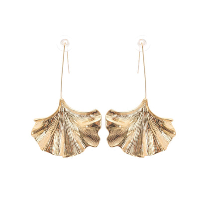Juliet Gold Ginkgo Drop Earrings