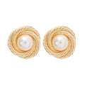 Chloe Faux-Pearl Gold-Plated Earrings Avalabel