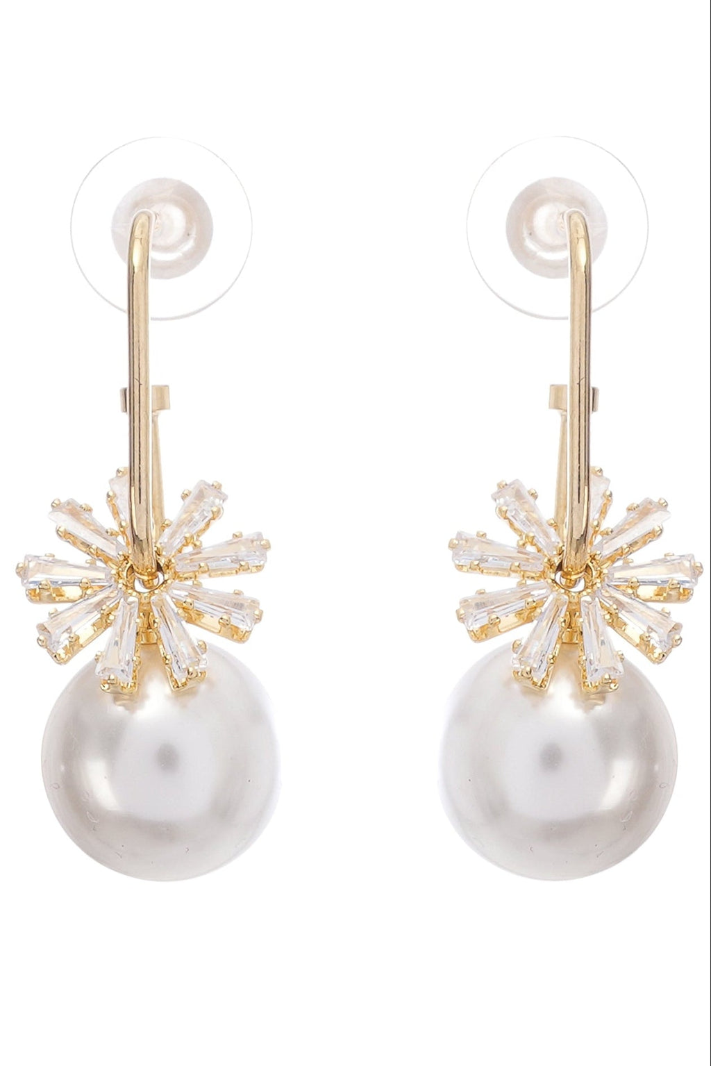 Kate Crystal-Embellished Pearl Earrings Avalabel