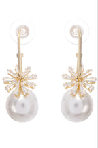 Kate Crystal-Embellished Pearl Earrings Avalabel