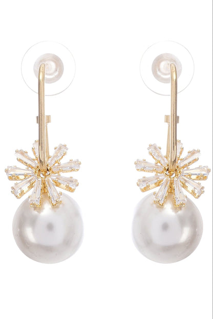 Kate Crystal-Embellished Pearl Earrings Avalabel
