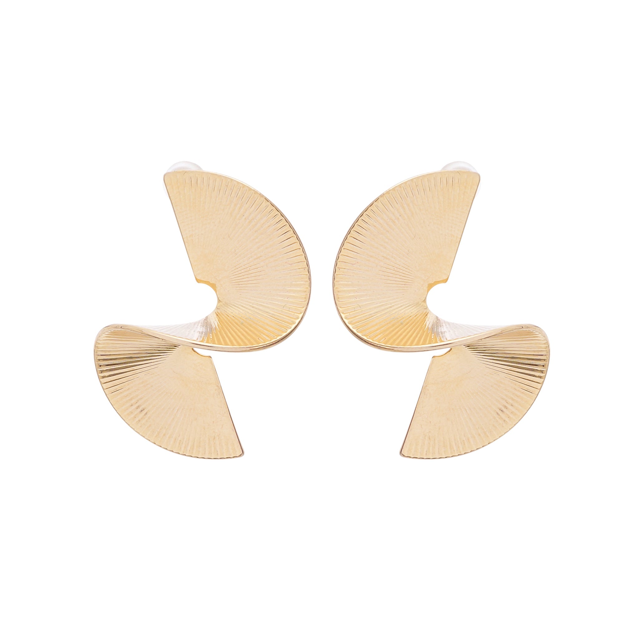 Mara Gold-Plated Twisted Earrings Avalabel