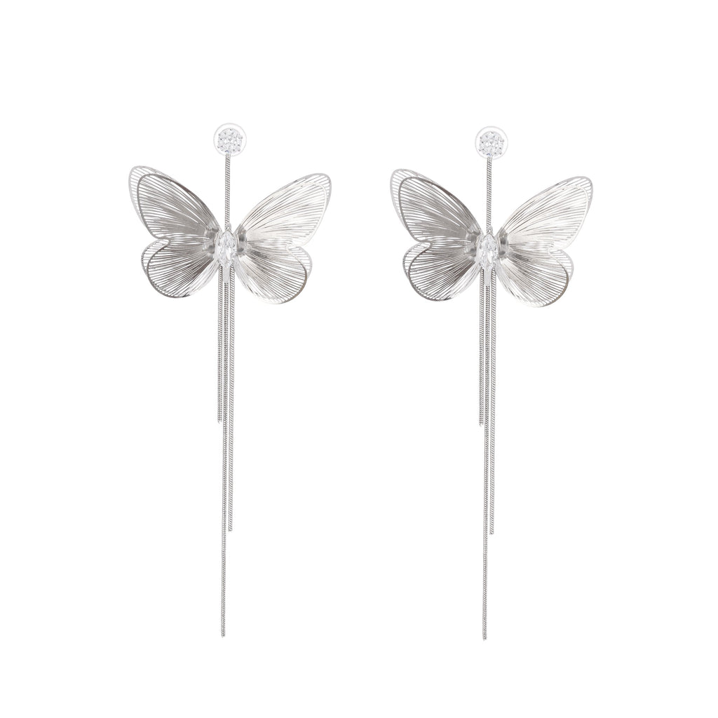 Zoë Butterfly Fringe Dangle Earrings Avalabel