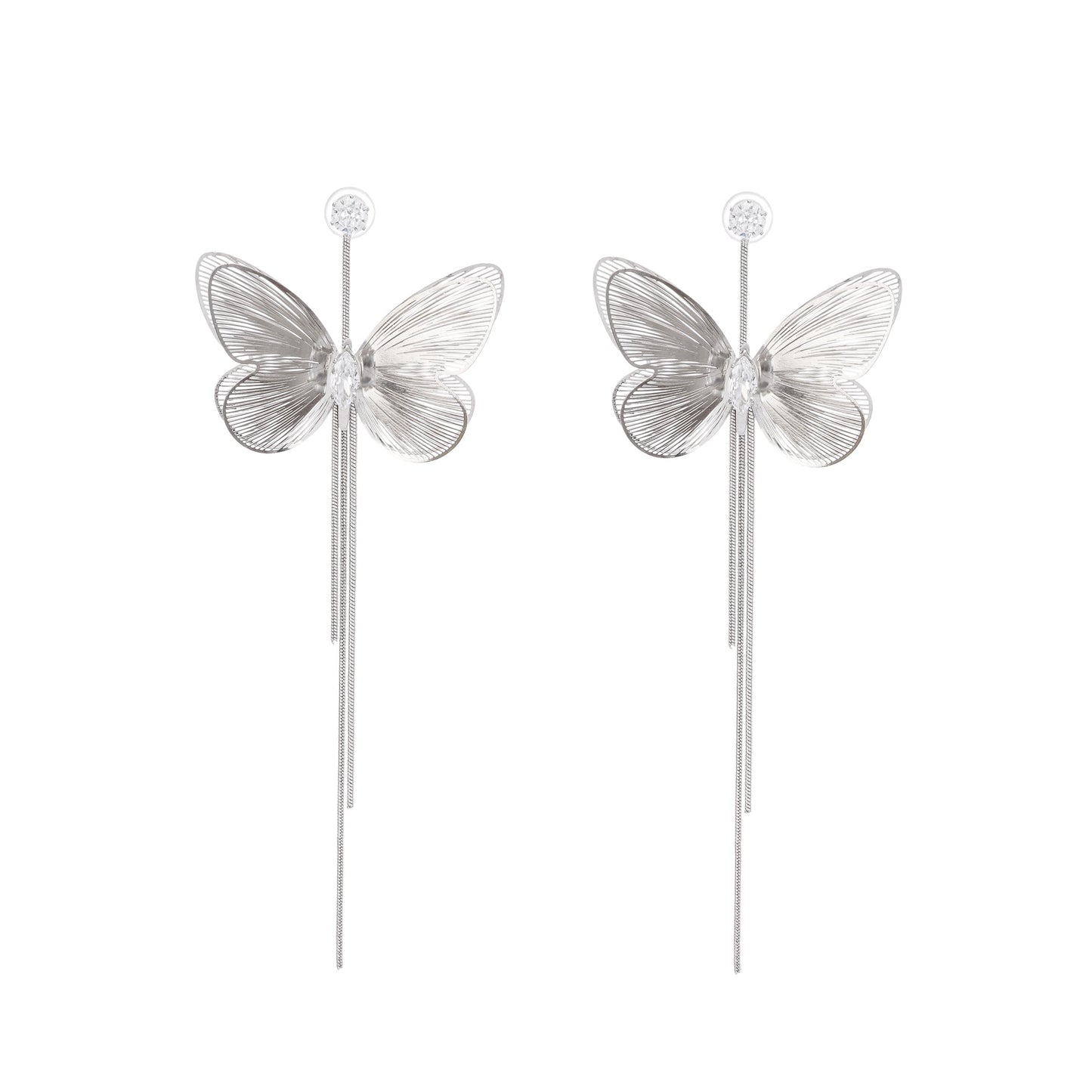 Zoë Butterfly Fringe Dangle Earrings