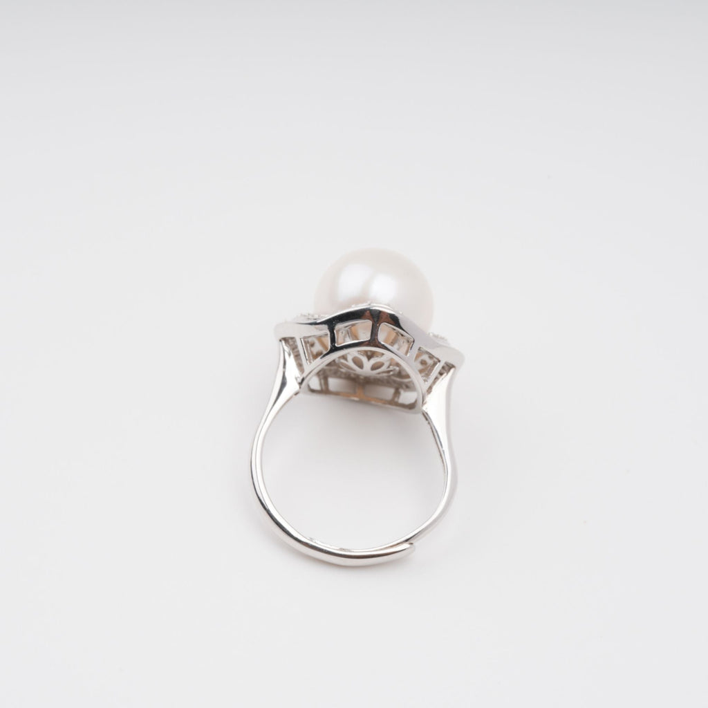 Hortense Sterling Silver Pearl Adjustable Ring Avalabel