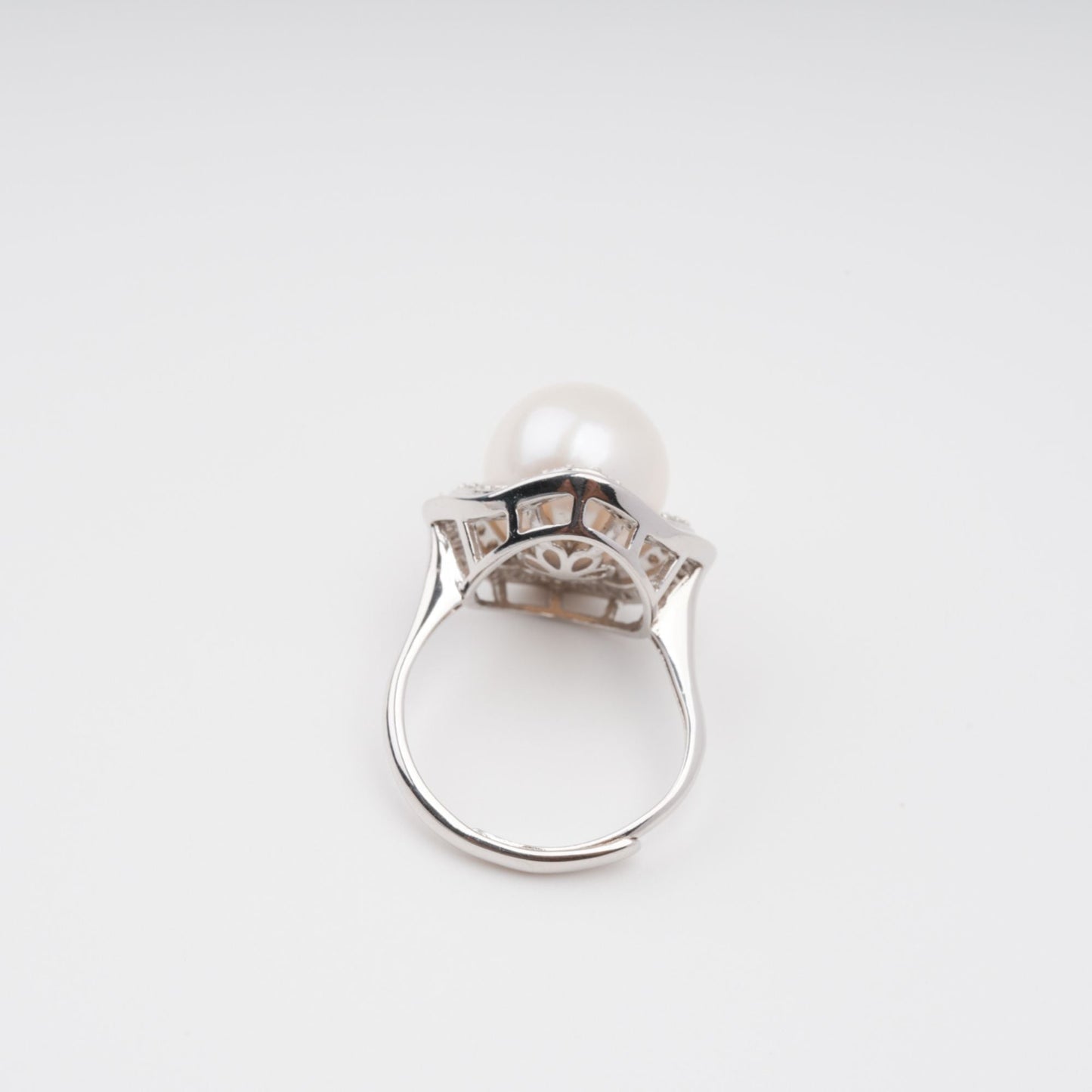 Hortense Sterling Silver Pearl Adjustable Ring Avalabel