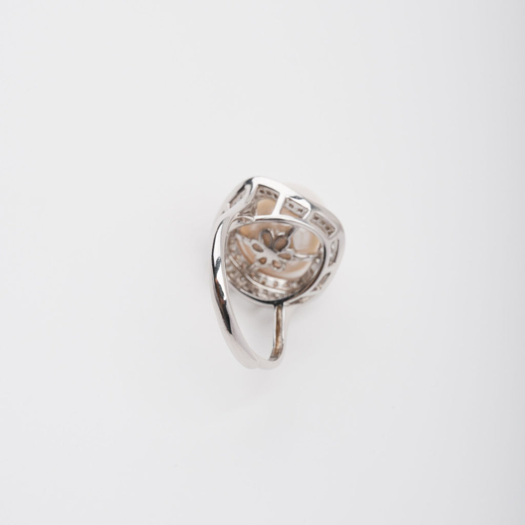 Hortense Sterling Silver Pearl Adjustable Ring Avalabel