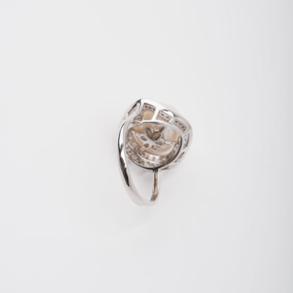Hortense Sterling Silver Pearl Adjustable Ring Avalabel