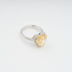 Éphémère Yellow Heart Cut Gemstone Sterling Silver Ring Avalabel