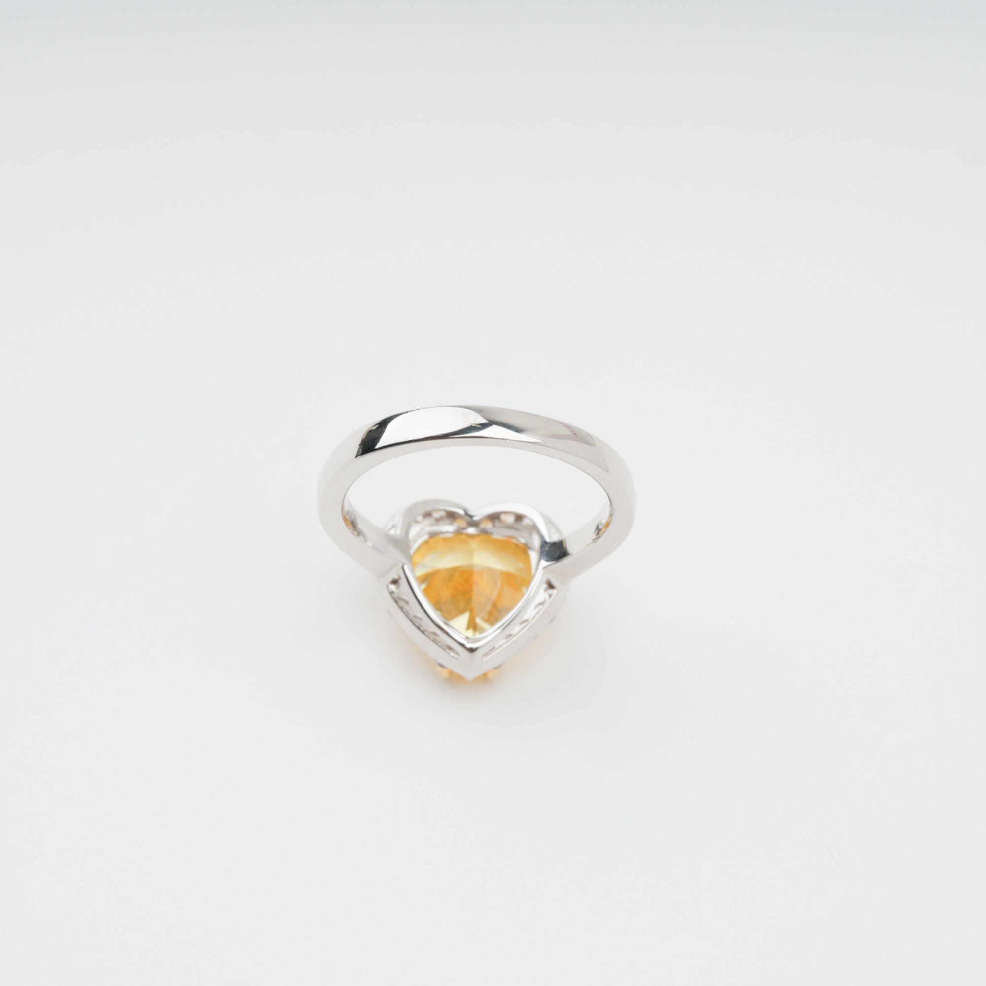 Éphémère Yellow Heart Cut Gemstone Sterling Silver Ring Avalabel