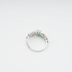 Ardelle Green Crystal Embellished Sterling Silver Ring Avalabel