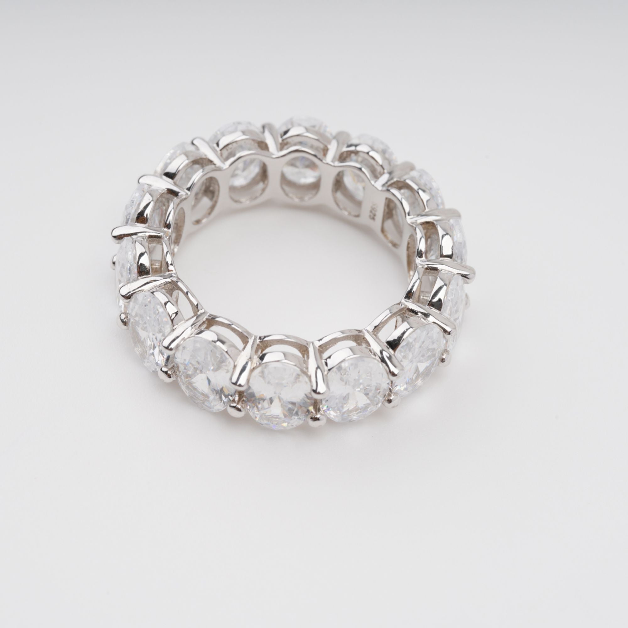 Drapé Oval Gemstone Sterling Silver Ring Avalabel