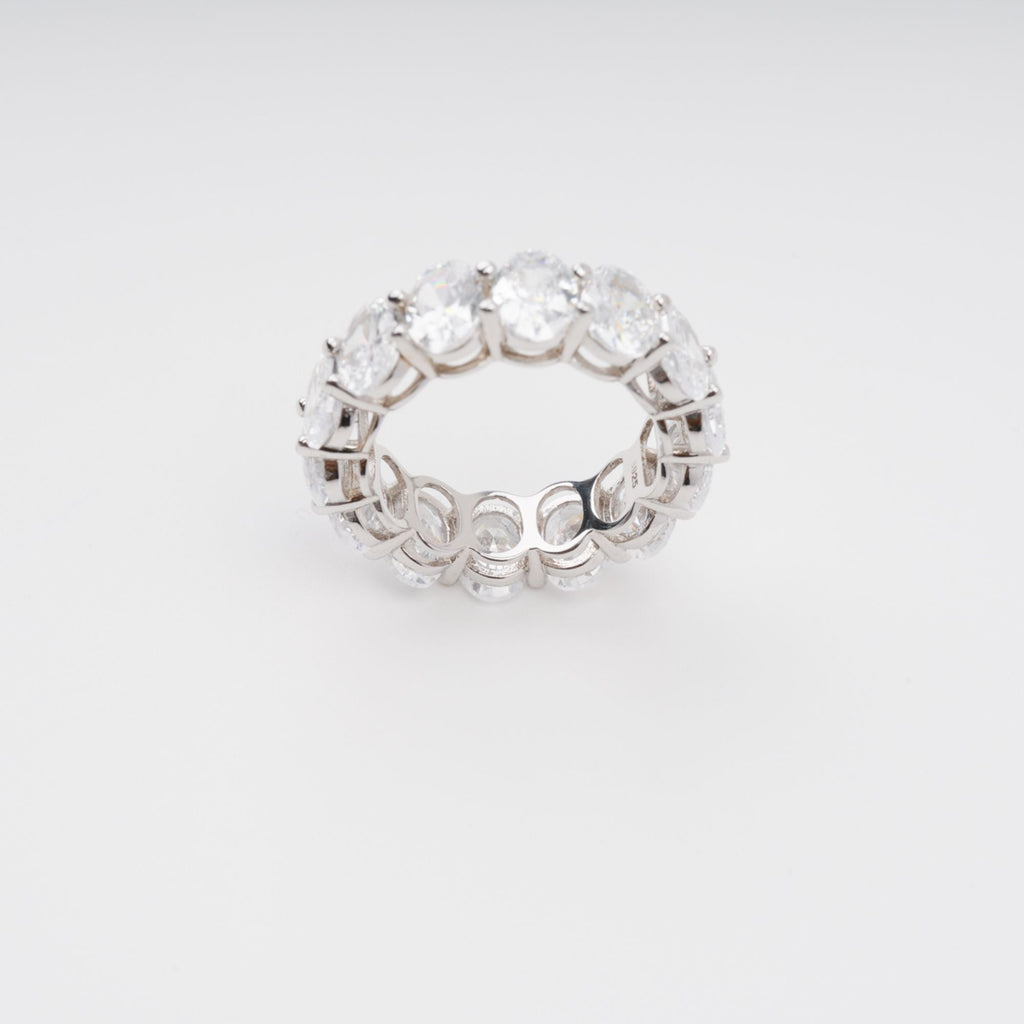 Drapé Oval Gemstone Sterling Silver Ring Avalabel