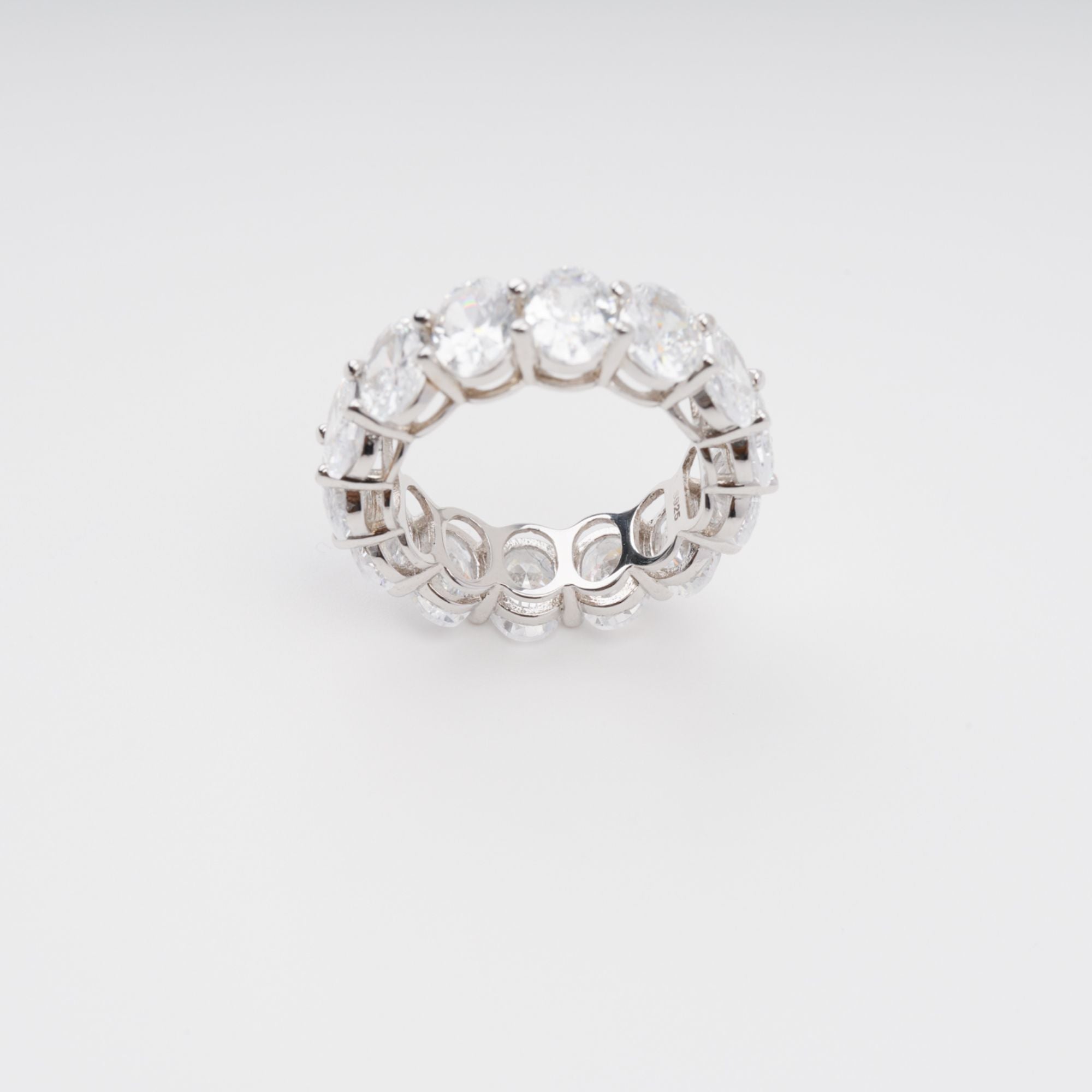 Drapé Oval Gemstone Sterling Silver Ring Avalabel