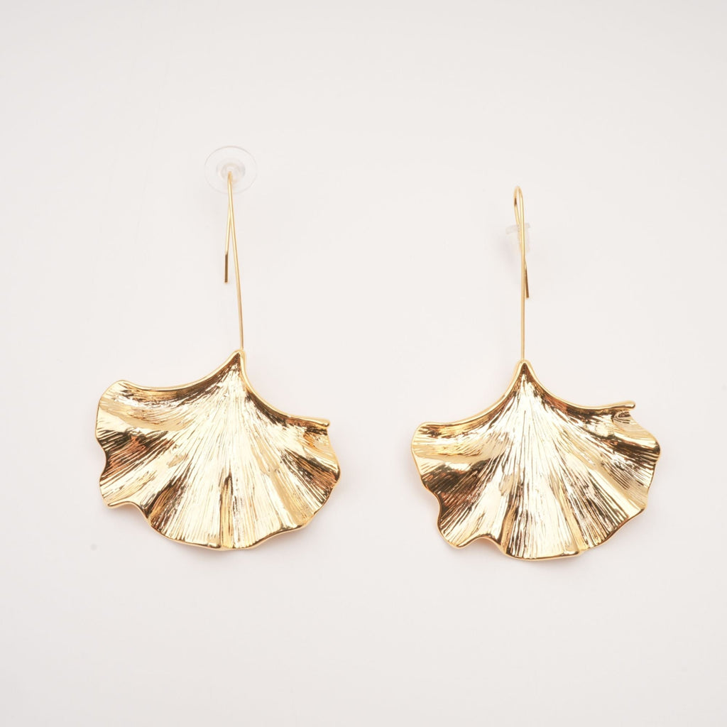 Juliet Gold Ginkgo Drop Earrings Avalabel