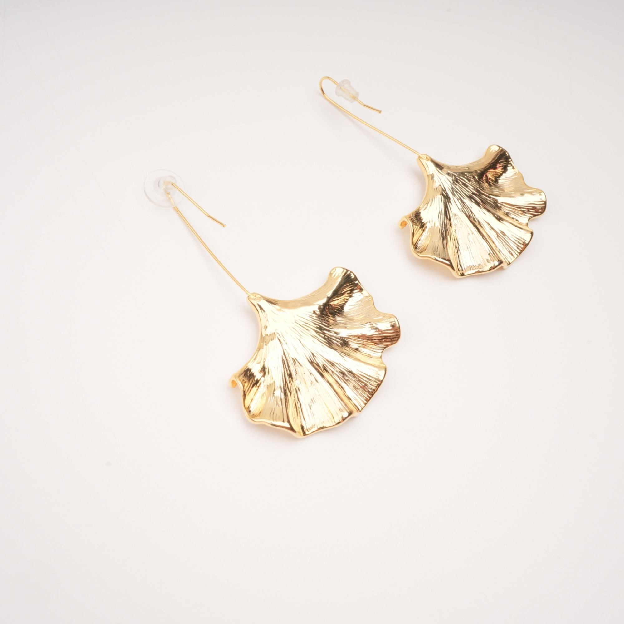 Juliet Gold Ginkgo Drop Earrings Avalabel