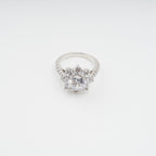 Émilie Sterling Silver Flower Shaped Zircon Gemstone Ring Avalabel