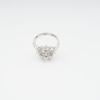 Émilie Sterling Silver Flower Shaped Zircon Gemstone Ring Avalabel