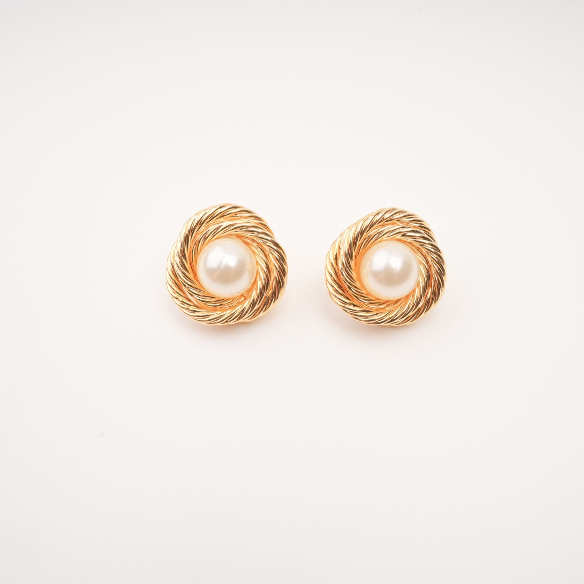 Chloe Faux-Pearl Gold-Plated Earrings Avalabel