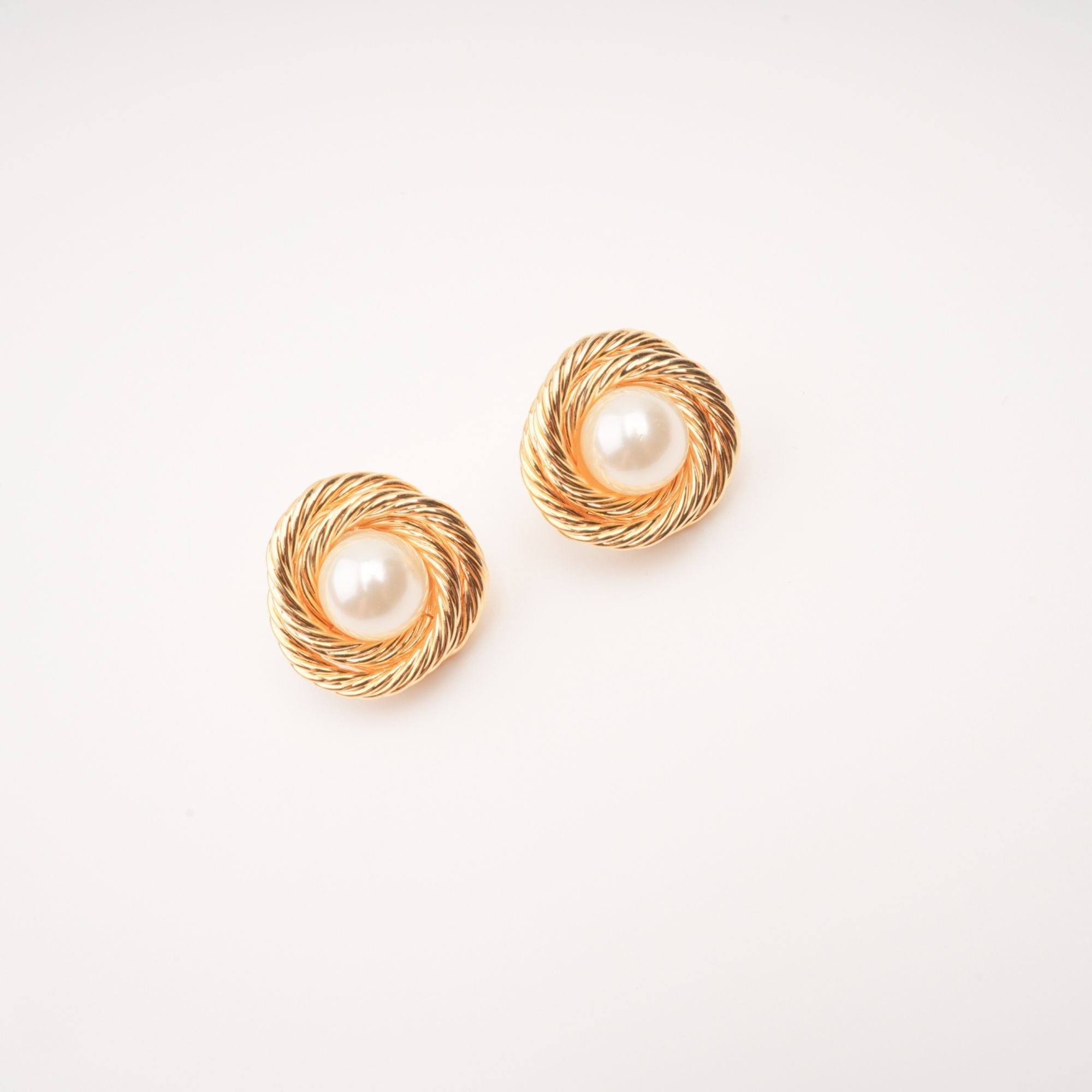 Chloe Faux-Pearl Gold-Plated Earrings Avalabel