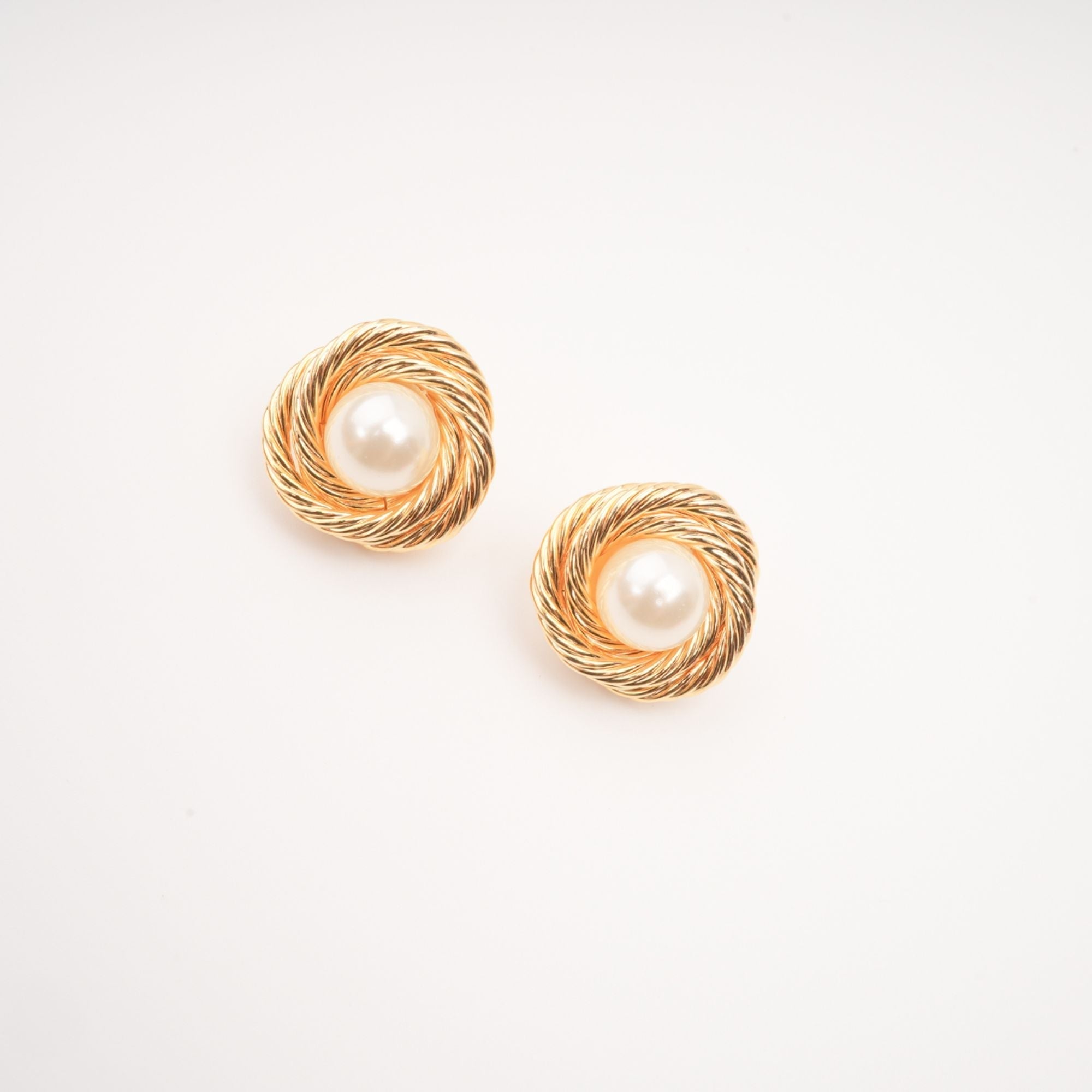 Chloe Faux-Pearl Gold-Plated Earrings Avalabel