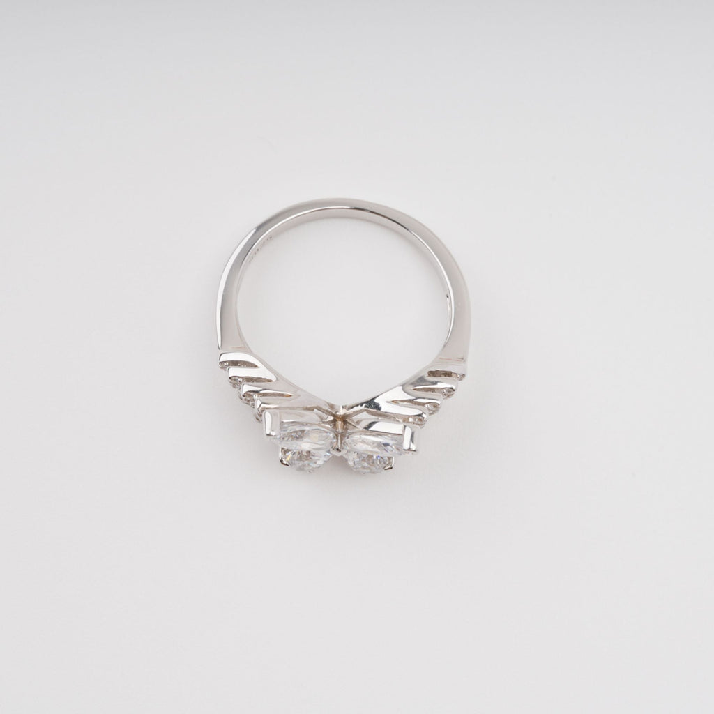 Zélie Sterling Silver Butterfly Shaped Gemstone Ring Avalabel