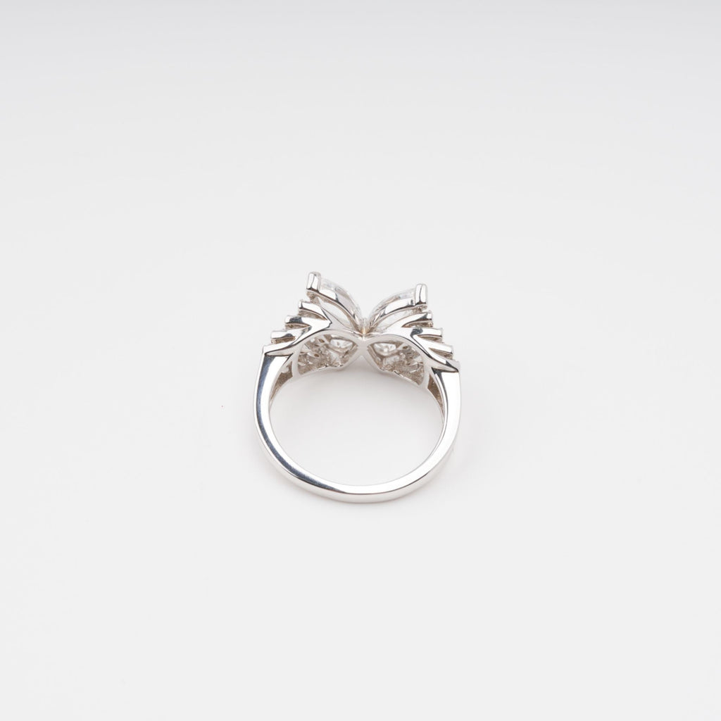 Zélie Sterling Silver Butterfly Shaped Gemstone Ring Avalabel