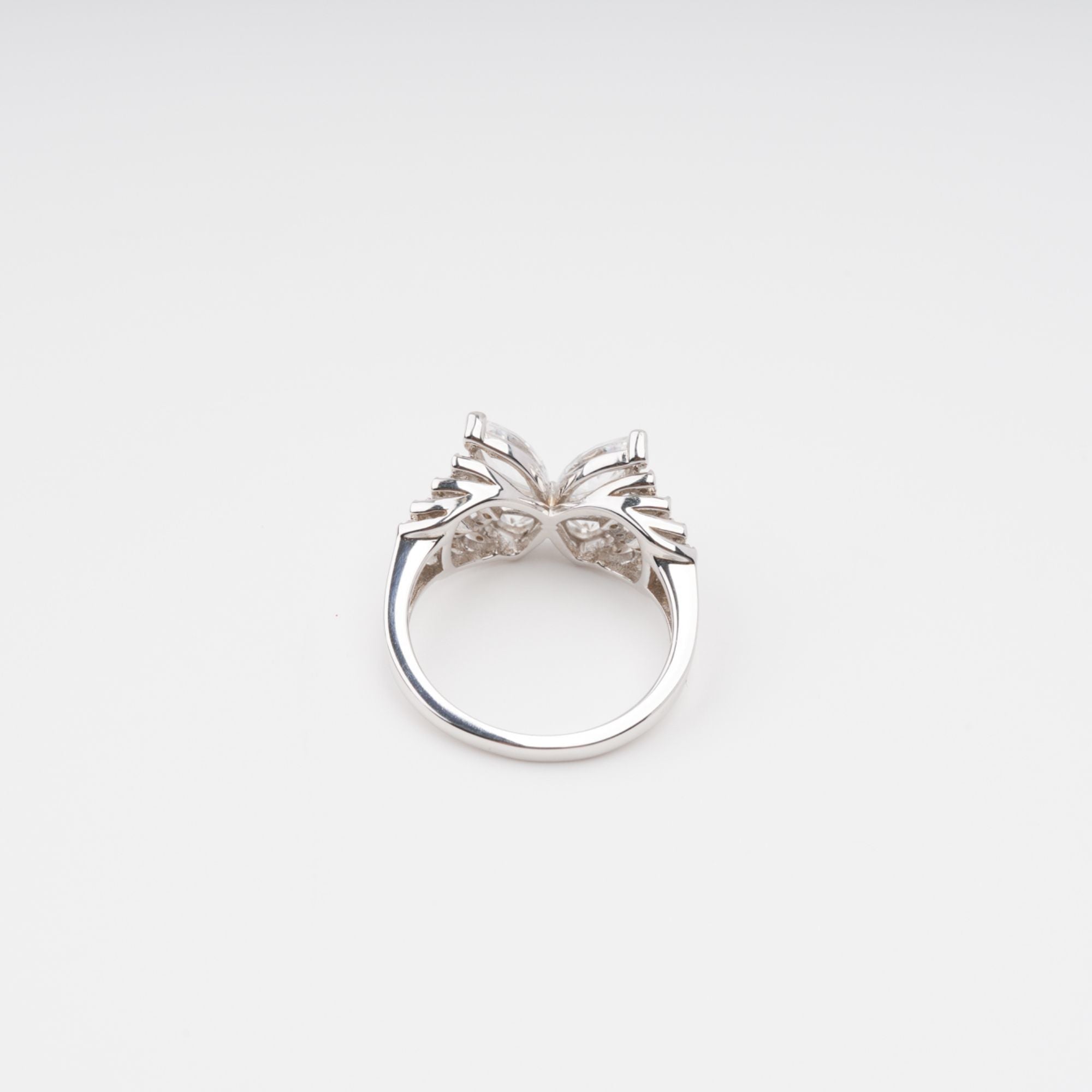 Zélie Sterling Silver Butterfly Shaped Gemstone Ring Avalabel