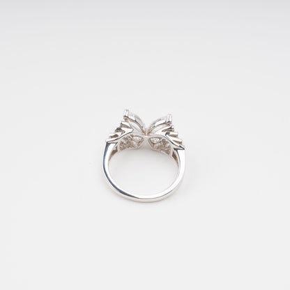 Zélie Sterling Silver Butterfly Shaped Gemstone Ring Avalabel