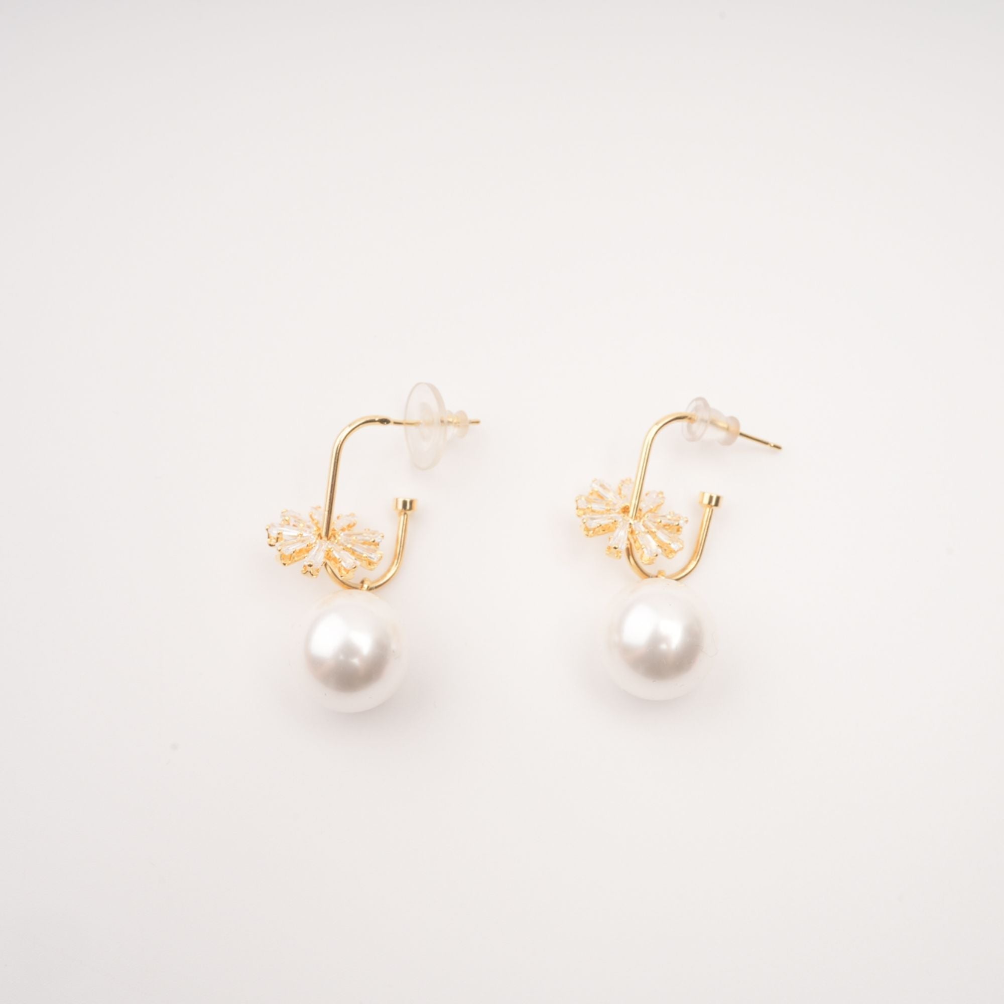 Kate Crystal-Embellished Pearl Earrings Avalabel