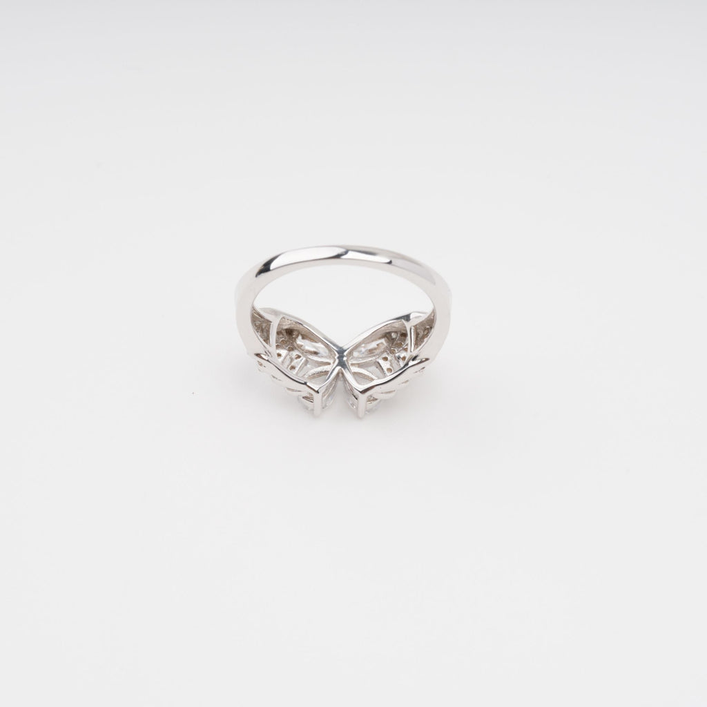 Zélie Sterling Silver Butterfly Shaped Gemstone Ring Avalabel