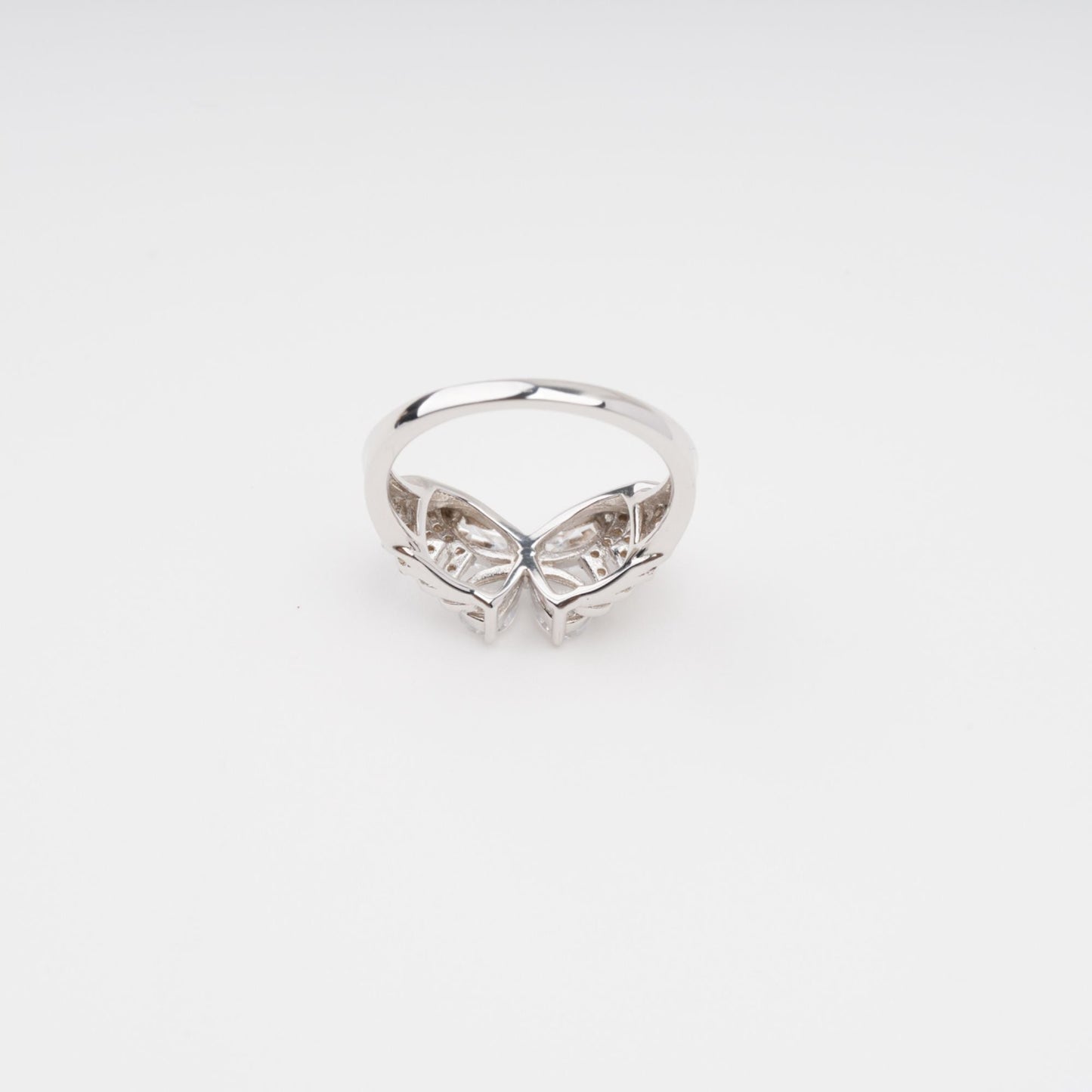 Zélie Sterling Silver Butterfly Shaped Gemstone Ring Avalabel