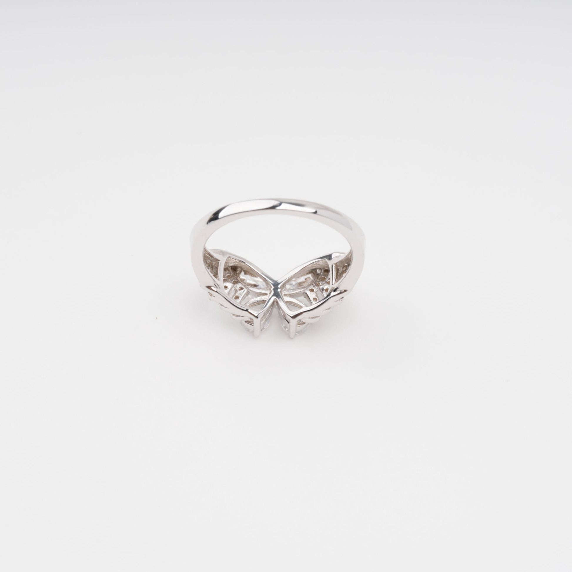 Zélie Sterling Silver Butterfly Shaped Gemstone Ring Avalabel